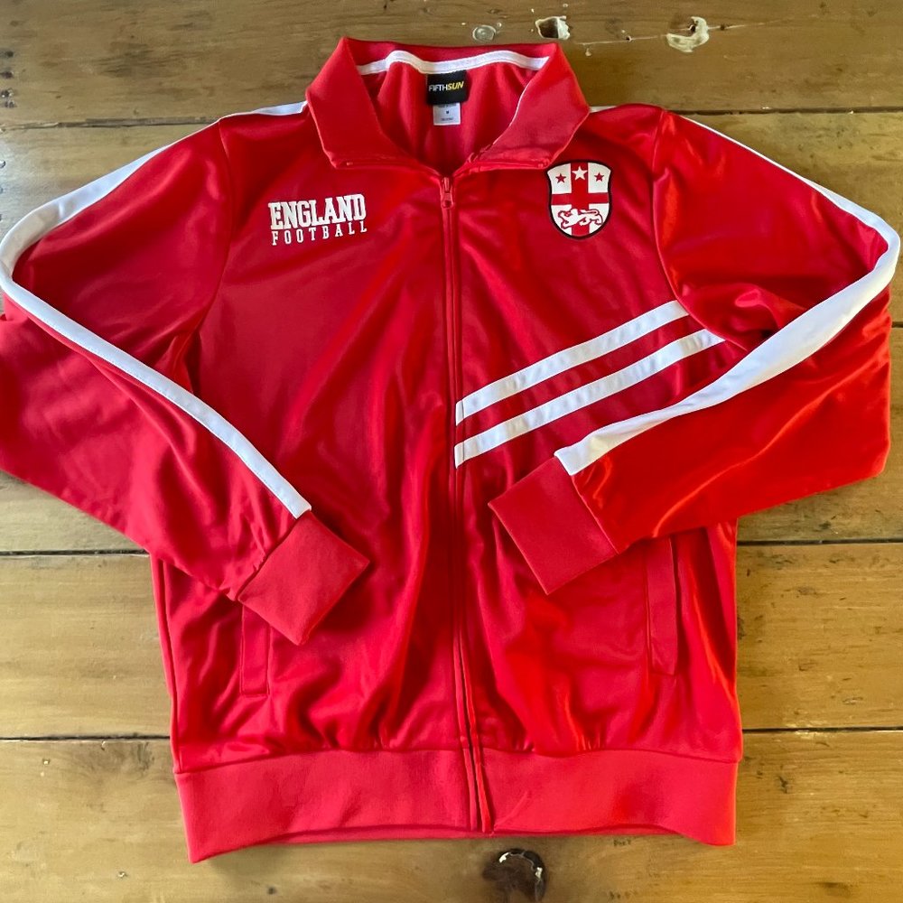 Vintage Fifth Sun England Football (Soccer) Zippered Track Jacket Size Medium  M